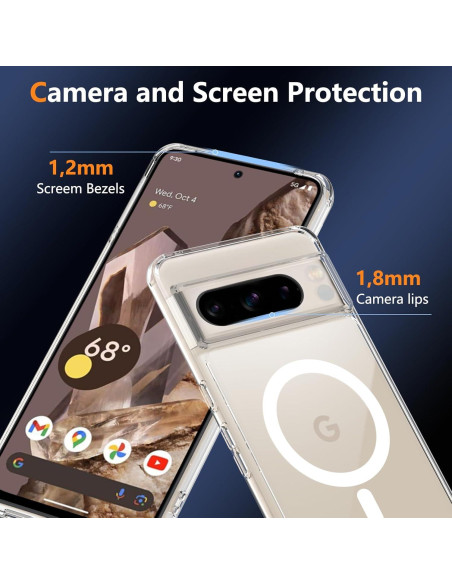 Carcasa Ottplus para Google Pixel 8 Pro con Protector de Pantalla