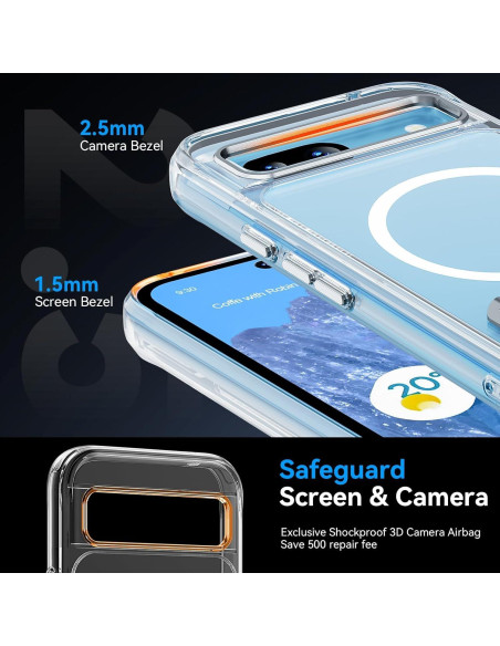 Funda Magnética Oterkin para Google Pixel 8A con Protector