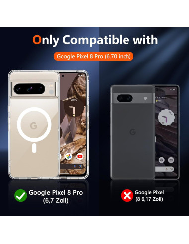 Carcasa Ottplus para Google Pixel 8 Pro con Protector de Pantalla