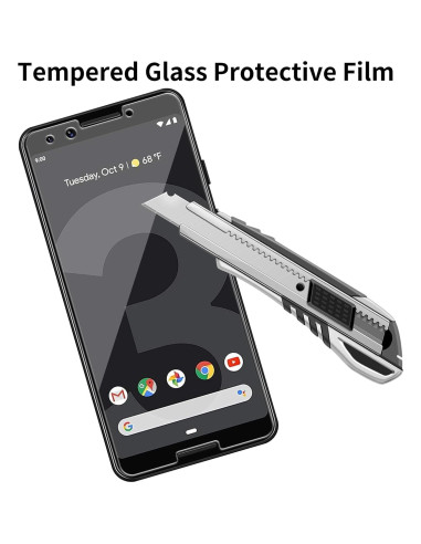 4 Protectores de Pantalla Vidrio Templado iCsapr para Google Pixel 3