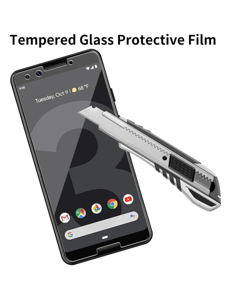 4 Protectores de Pantalla Vidrio Templado iCsapr para Google Pixel 3