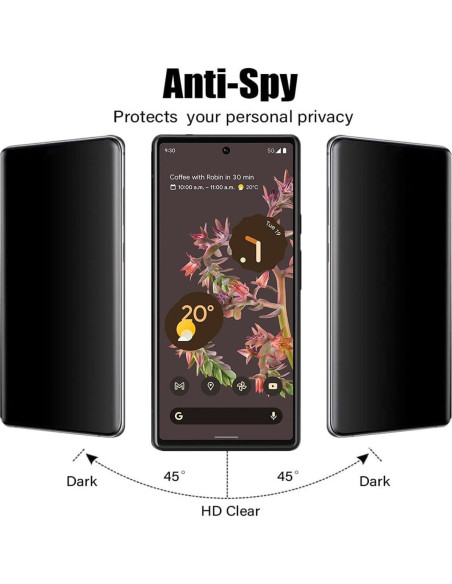 Protector de Pantalla Privado AISELAN para Google Pixel 6 - 2 Pcs