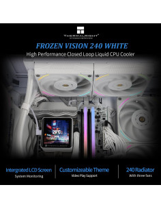 Enfriador de Agua para CPU Thermalright Frozen Vision 240 Blanco - Pantalla LCD 2.88" 2