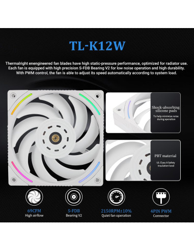 Enfriador de Agua para CPU Thermalright Frozen Vision 240 Blanco - Pantalla LCD 2.88"