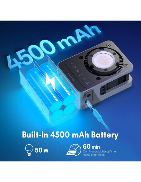 ZHIYUN CX50 Luz de Video RGB 50W Portátil 2700K-6500K ZHIYUN CX50 Luz de Video RGB 50W Portátil 2700K-6500K