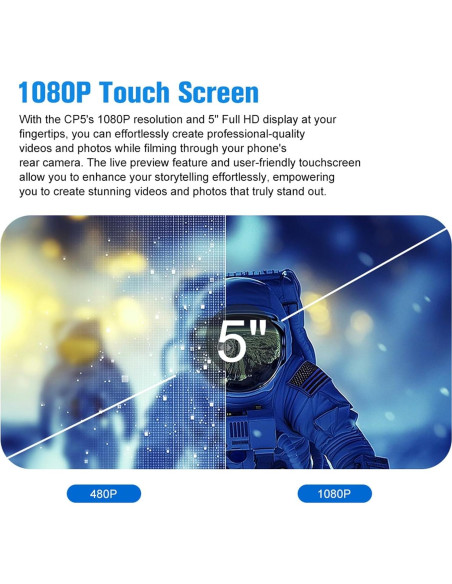 Monitor de Cámara Trasera Snambol CP5 5" Full HD Táctil