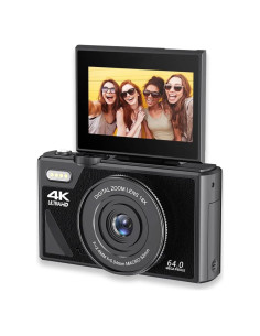 Cámara Digital Yunir 64MP 4K Zoom 18X Pantalla 7.62cm
