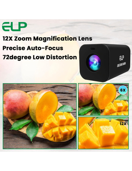 Cámara USB 4K ELP 12X Zoom HDMI Autofocus 30fps