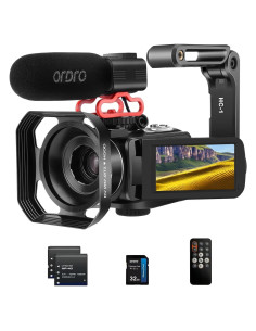 Cámara de Video ORDRO 4K 10X Zoom Óptico Pantalla Táctil