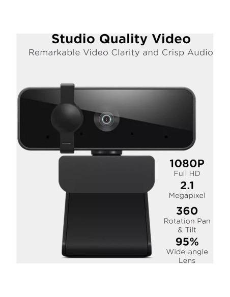 Cámara Web Lenovo Essential FHD 1080P con Doble Micrófono