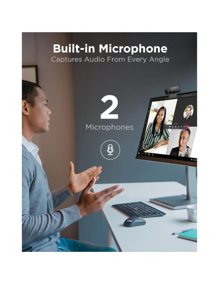 Cámara Web Lenovo Essential FHD 1080P con Doble Micrófono