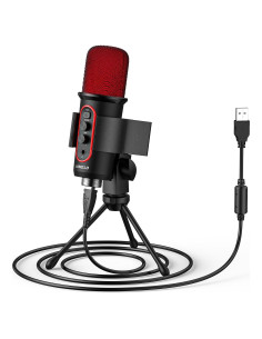 Micrófono Gaming JAMELO USB Condensador RGB para PC y PS4/5