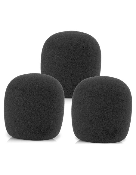Funda de Espuma LEFXMOPHY SM58 Negra 3-Pack para Micrófono