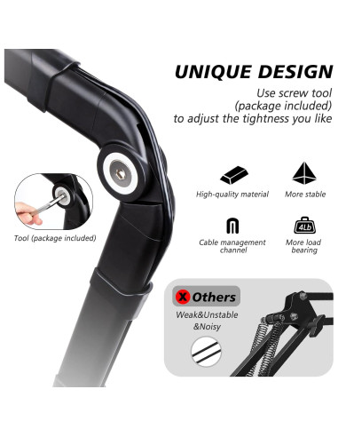 Brazo de Micrófono SUNMON para Blue Yeti y HyperX QuadCast