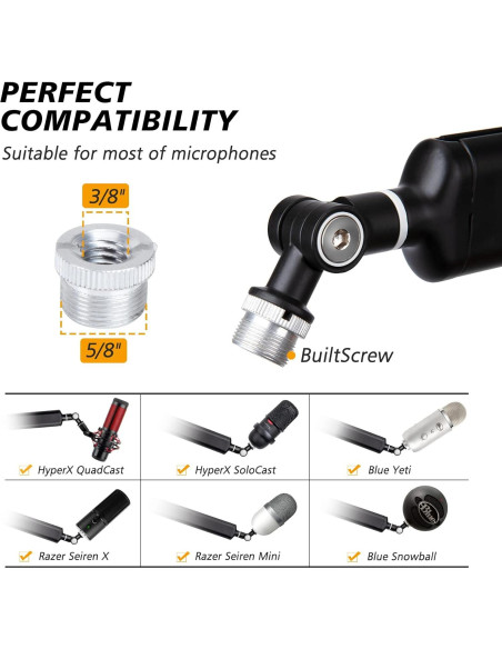 Brazo de Micrófono SUNMON para Blue Yeti y HyperX QuadCast