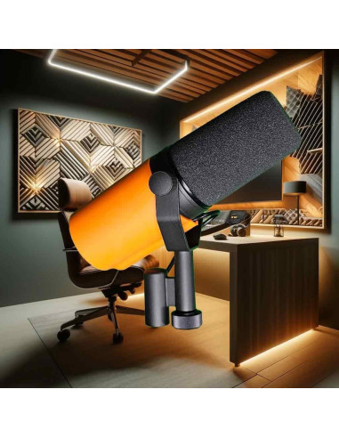 Cubierta de Micrófono Naranja Myc para Shure SM7B y SM7dB
