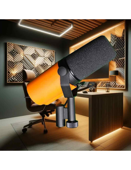 Cubierta de Micrófono Naranja Myc para Shure SM7B y SM7dB