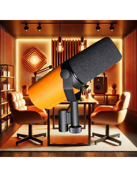 Cubierta de Micrófono Naranja Myc para Shure SM7B y SM7dB