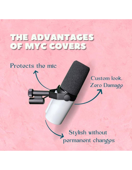 Cubierta de Micrófono Rosa Myc para Shure SM7B y SM7dB