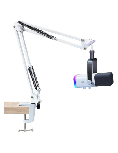 Brazo de Boom Blanco SUNMON para Micrófono Fifine AM8 - Soporte Ajustable