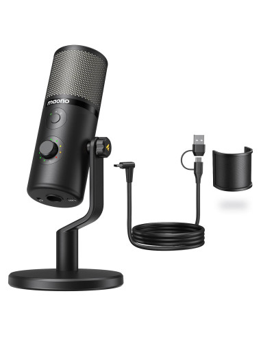 Micrófono USB MAONO DM50 para Juegos y Streaming, 3 Patrones