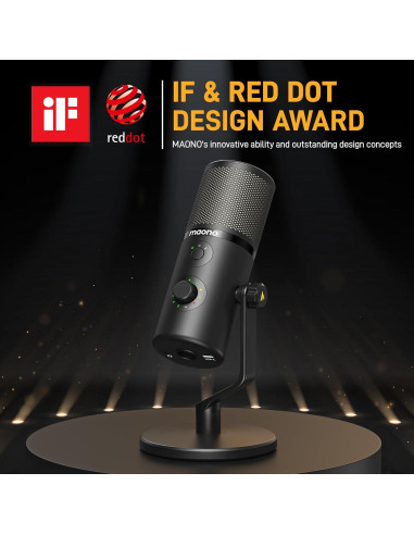 Micrófono USB MAONO DM50 para Juegos y Streaming, 3 Patrones
