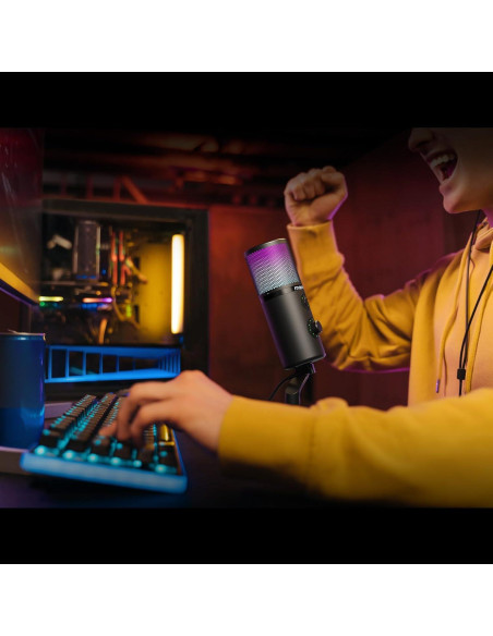 Micrófono USB MAONO DM50 para Juegos y Streaming, 3 Patrones