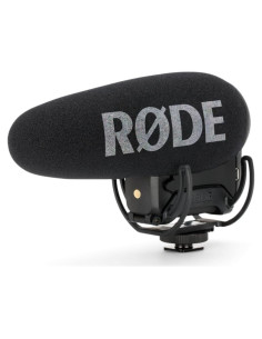 Micrófono de cañón Rode VideoMic Pro+ para cámara, negro
