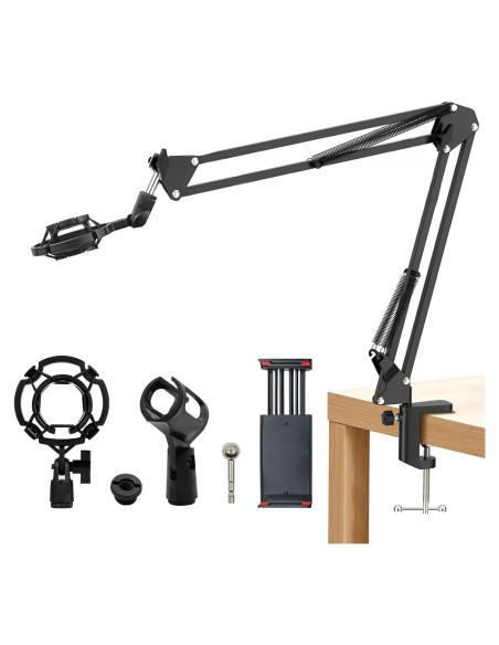 Brazo de Micrófono Ajustable 360 Metal para Blue Yeti HyperX