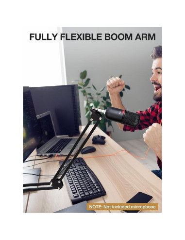 Brazo de Micrófono de Perfil Bajo SUNMON para Gaming y Streaming