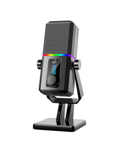 Micrófono Dinámico USB Facmogu HK2 para PC con Luz RGB