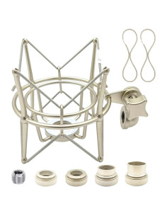 Soporte de micrófono universal AT2020 con montura de choque - Champán