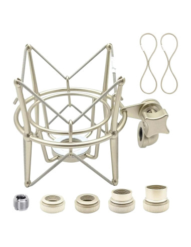 Soporte de micrófono universal AT2020 con montura de choque - Champán