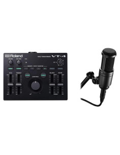 Roland VT-4 Procesador Vocal + Micrófono XLR Audio-Technica AT2020
