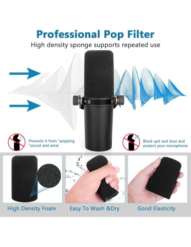 Funda de Viento ChromLives para Micrófono Shure SM7B