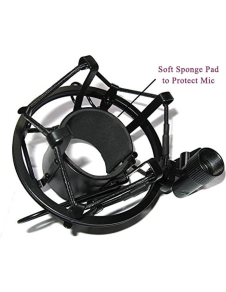 Soporte de micrófono Etubby 47-53mm ajustable con adaptador Soporte de micrófono Etubby 47-53mm ajustable con adaptador