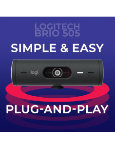 Webcam Logitech Brio 505 1080p Full HD con Micrófono y USB 2