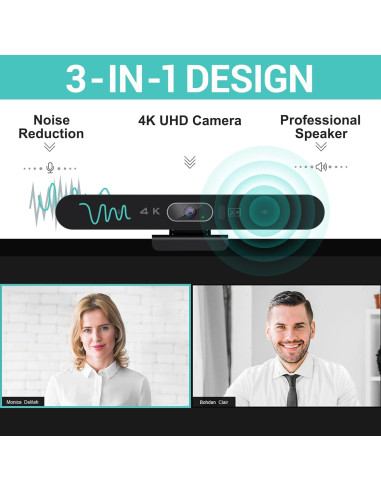 Cámara de Conferencia 4K RayBit SeeUp 4C con Micrófono y Altavoz