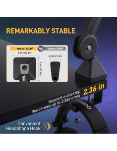 Soporte de Micrófono MAONO BA37 Ajustable Metal 1.38kg 2