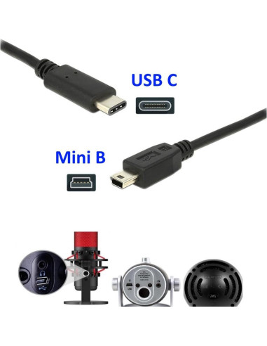 Cable USB-C para Micrófonos Blue Yeti y Snowball iCE