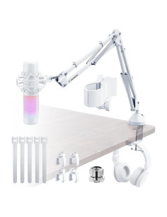 Brazo de Micrófono Boom Ajustable Plegable M06W-US - Blanco