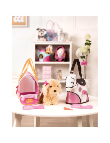 Cachorro de Peluche Cocker Spaniel Pucci Pups con Bolsa