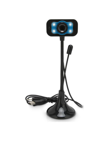 Cámara Web Sanpyl USB Manual con Luz LED y Micrófono