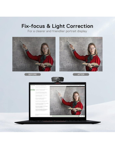 Webcam Redragon GW800 1080P USB 2.0 con micrófono dual