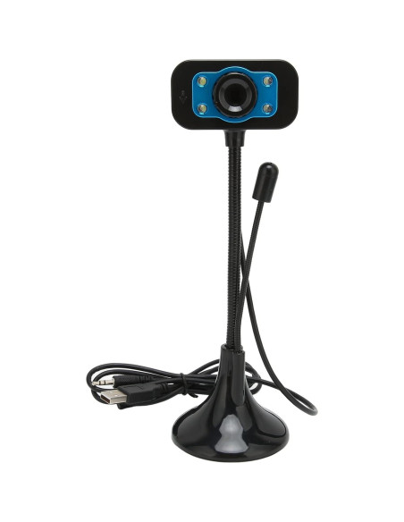 Cámara Web Sanpyl USB Manual con Luz LED y Micrófono