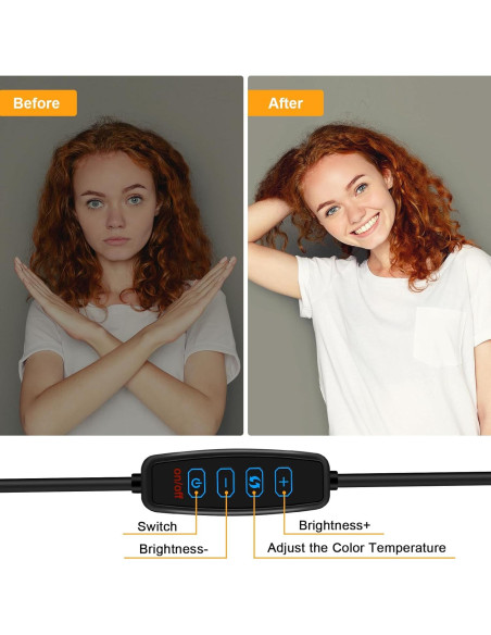 Luz LED para Videoconferencias Yeenhoopy R11, 3 Modos Ajustables Luz LED para Videoconferencias Yeenhoopy R11, 3 Modos Ajustables