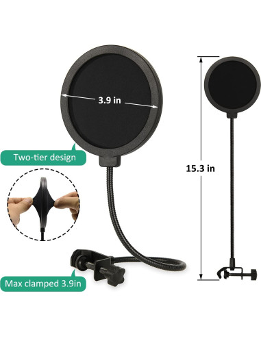 Soporte de Micrófono HyperX SoloCast con Filtro Antipop