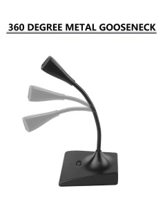 Micrófono USB LANDIBO para PC y Mac, Cuello de Ganso Ajustable 2