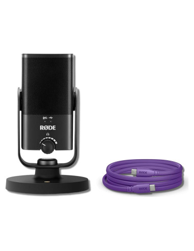 Micrófono USB Rode NT-USB Mini con Cable SC17 para Podcasting