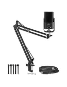 Micrófono USB Rode NT-USB Mini + Brazo StreamEye Negro